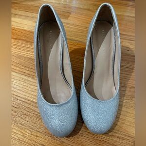 Kelly and Katie closed toe silver heels